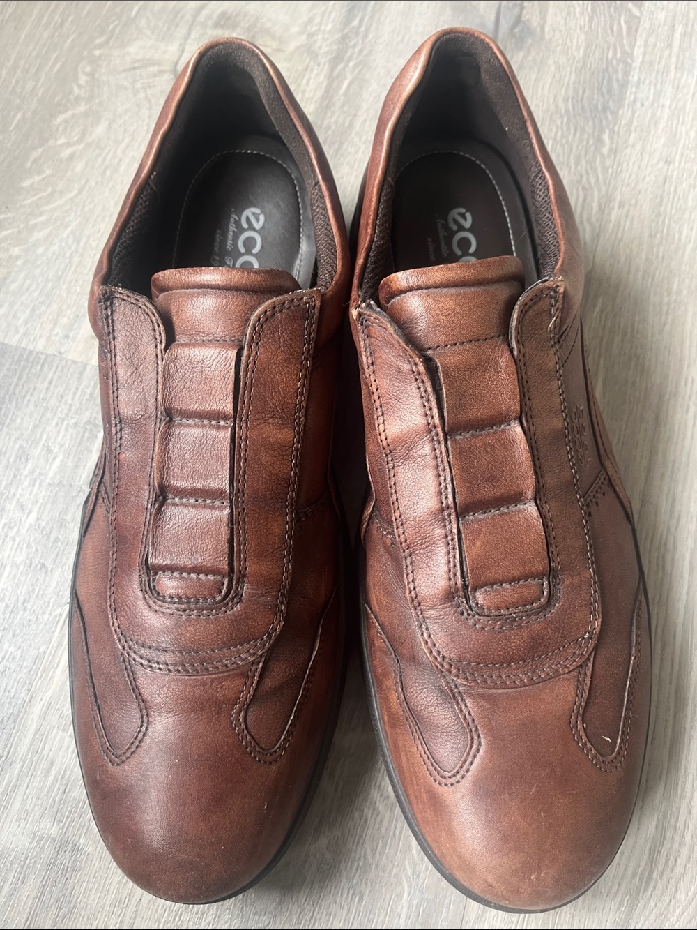 Ecco Brown Leather Slip-On Casual Loafers